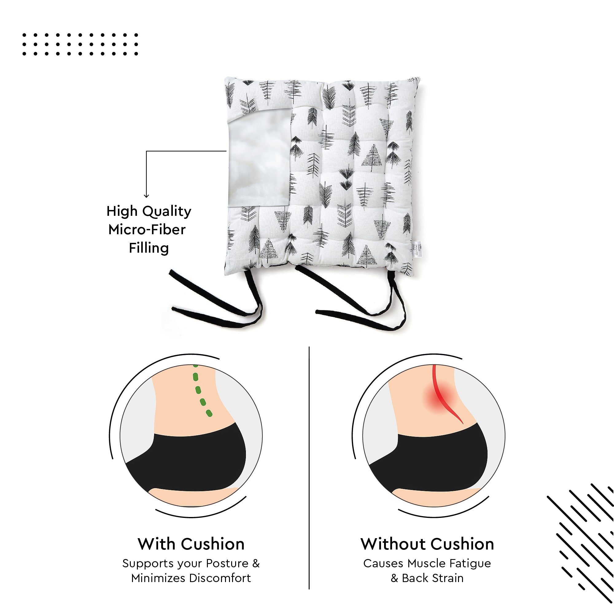 20s Sheeting Black Arrow Chairpad (Pack of 4)
