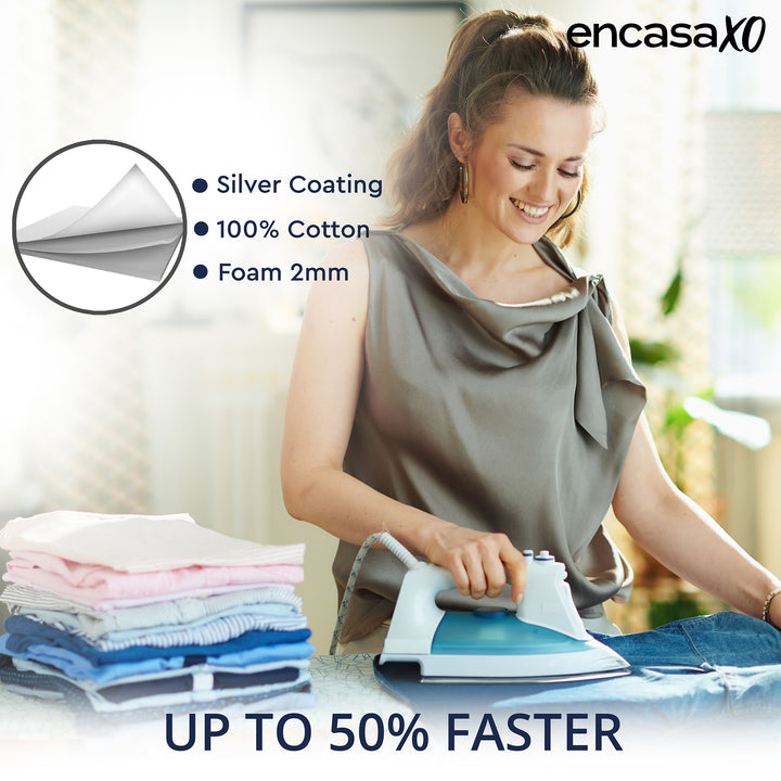 20s Sheeting - Silver Premium Ironing Board Cover (Pack of 1)