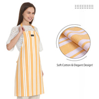 RC Yarn-Dyed Franca Yellow Stripes Apron (Pack of 1)