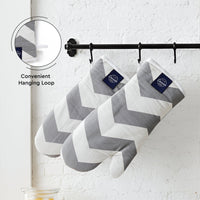 20s Sheeting ZZ Grey Oven Gloves (Pack of 2)