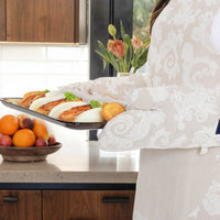 Cotton Beige Oven Gloves (Pack of 2)