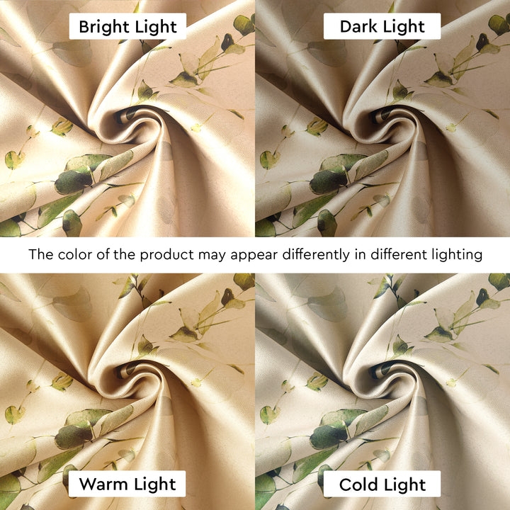 Blackout Polyester L1 Olive Curtain (Pack of 2)