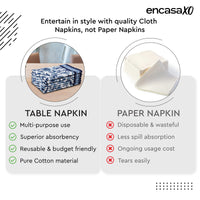 Cotton Canvas Indigo-02 Placemat + Table Napkins