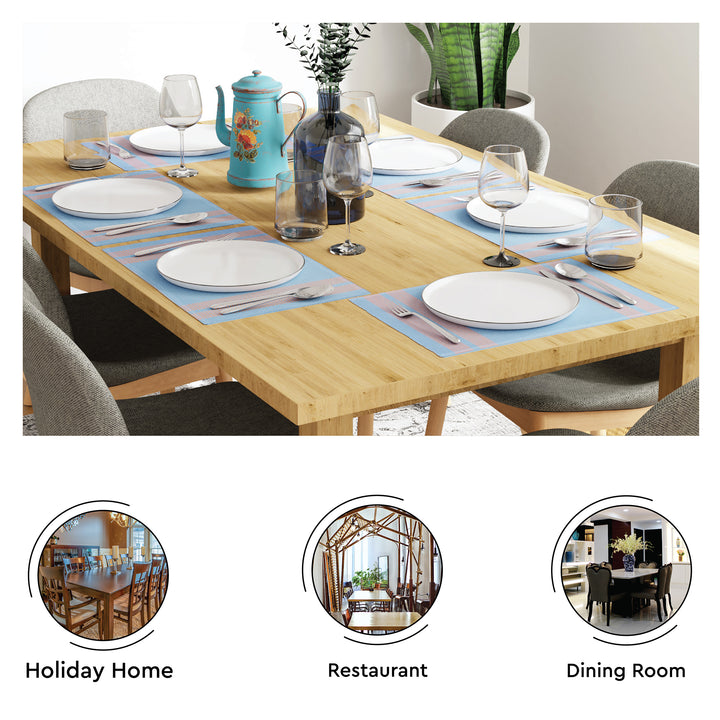 Cotton Ladder Blue Placemat (Pack of 6)
