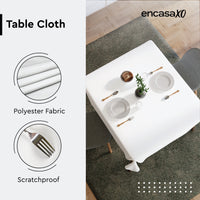 Polyester White Table Cloth (Pack of 1)