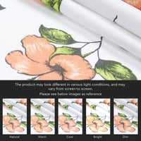Polyester Hibiscus 2 Curtain (Pack of 2)