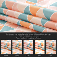 Polyester Triangles Apricot Curtain (Pack of 2)