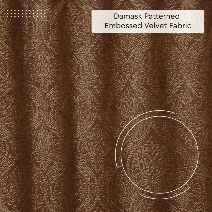 Embossed Velvet Coffee Fabric