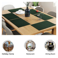 Cotton Dark Green Placemat (Pack of 6)