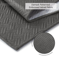 Quilted Polyester Fabric Dark Grey Fabric