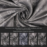 Micro Moroccan Grey Curtain (Pack of 2)