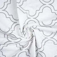 Cotton White Tiles Table Cloth (Pack of 1)