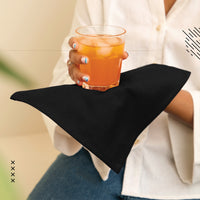 Cotton Jet Black Table Napkins (Pack of 12)