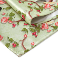 Blackout Polyester Sage Green Birds Table Runner (Pack of 1)