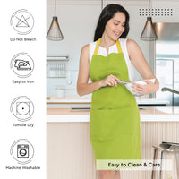 Cotton Lime Green Apron (Pack of 1)