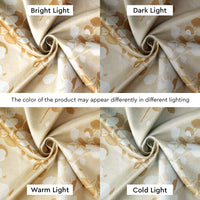 Blackout Polyester L2 Brown Curtain (Pack of 2)