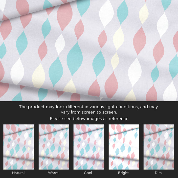 Polyester Teardrops Lilac Curtain (Pack of 2)