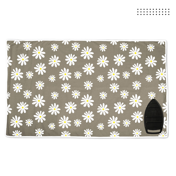 20s Sheeting Daisy Grey Ironing Mat (Pack of 1)