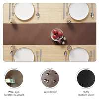 PVC Leather Chocolate Table Runner (Pack of 1)