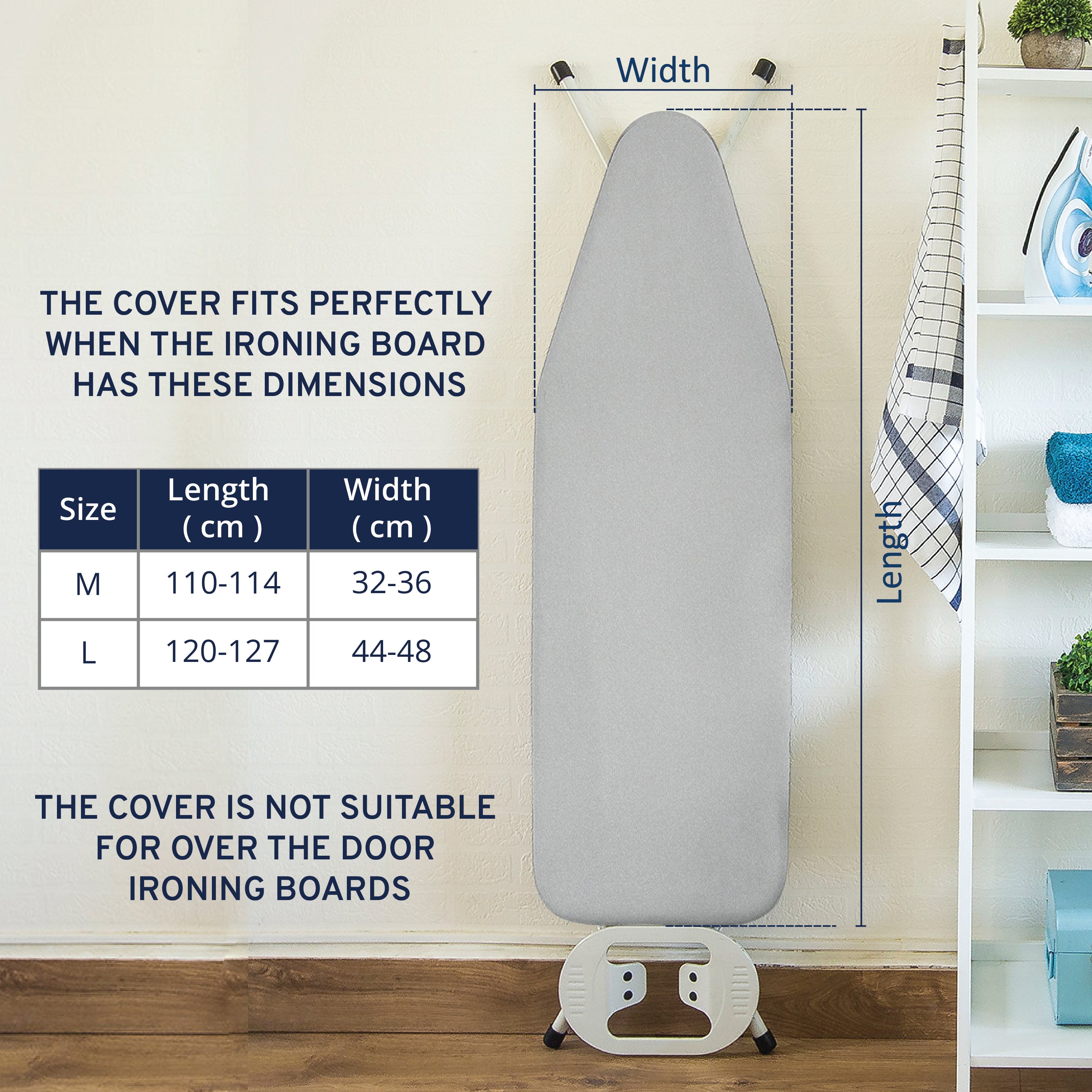 20s Sheeting Silver Premium Ironing Board Cover (Pack of 1)