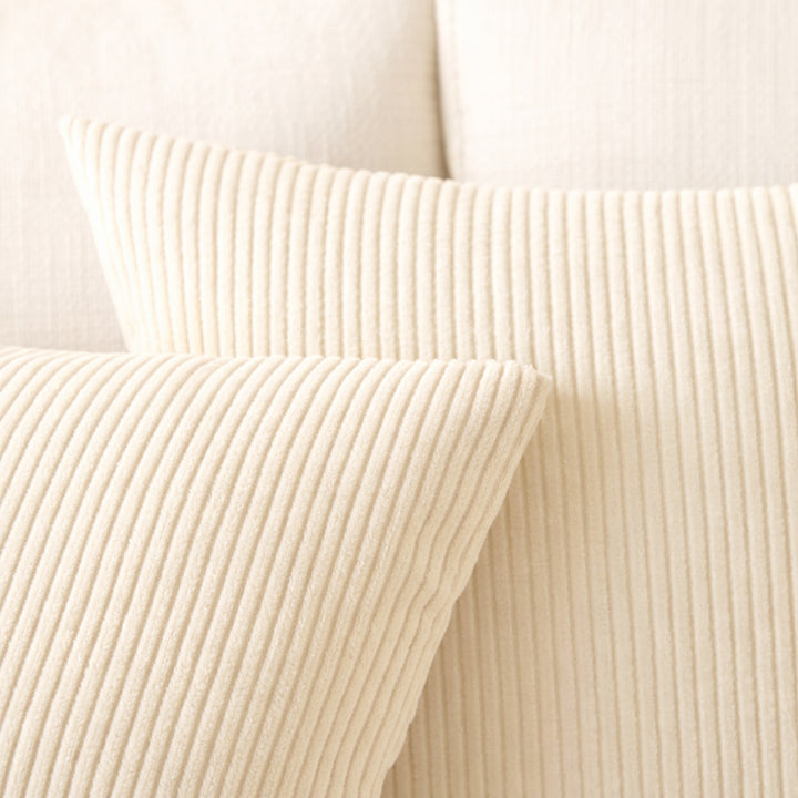Corduroy Cream Cushion Cover (Pack of 2)