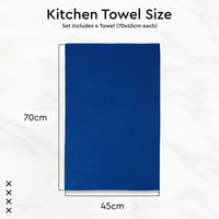 Cotton Blue Kitchen Towel (Pack of 4)