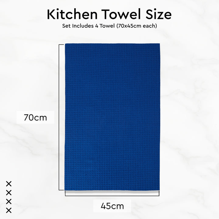 Cotton Blue Kitchen Towel (Pack of 4)