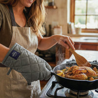 Cotton Grey Oven Glove & Pot Holder