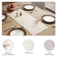 PVC Leather Cream Table Runner (Pack of 1)