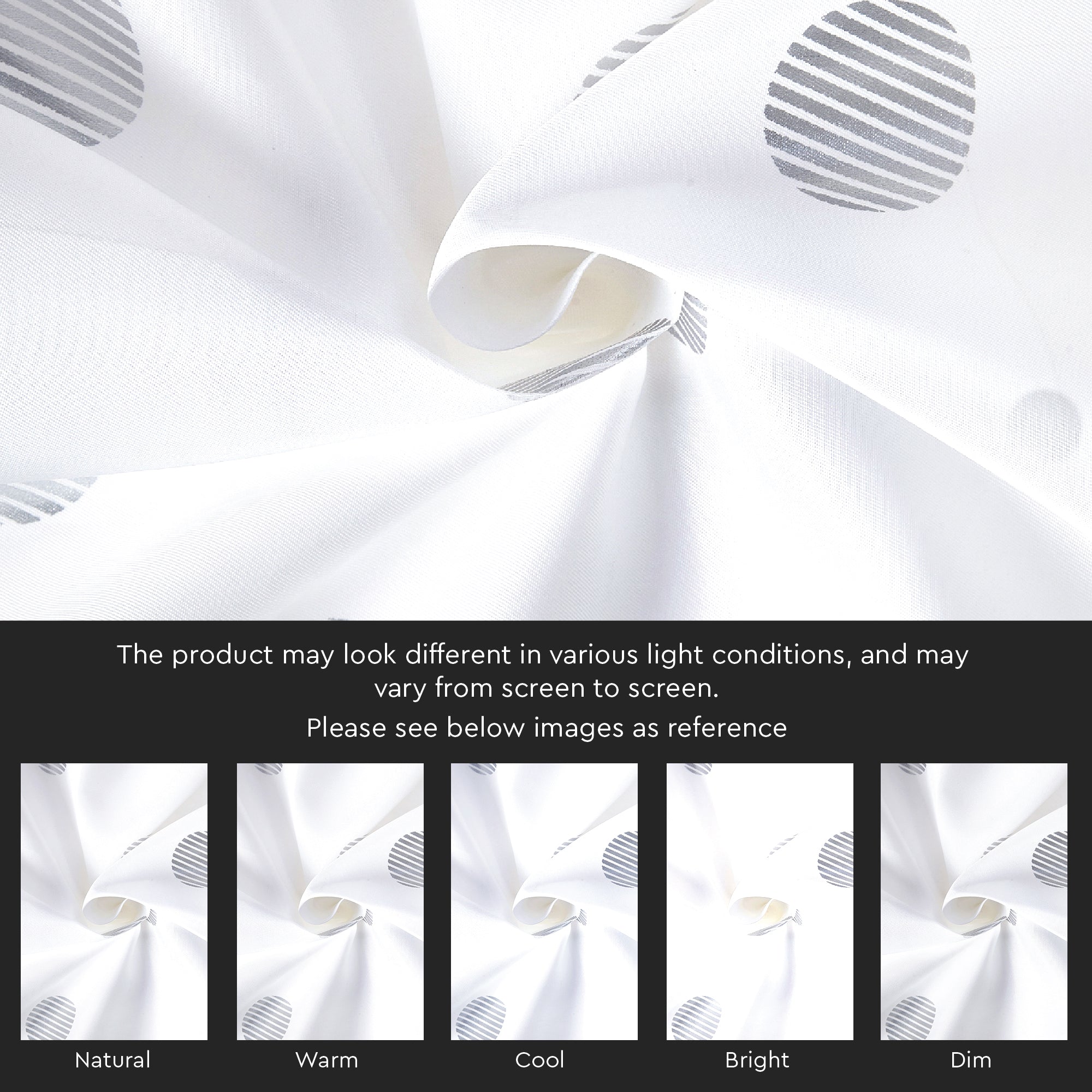 Micro Dollar White Curtain (Pack of 2)
