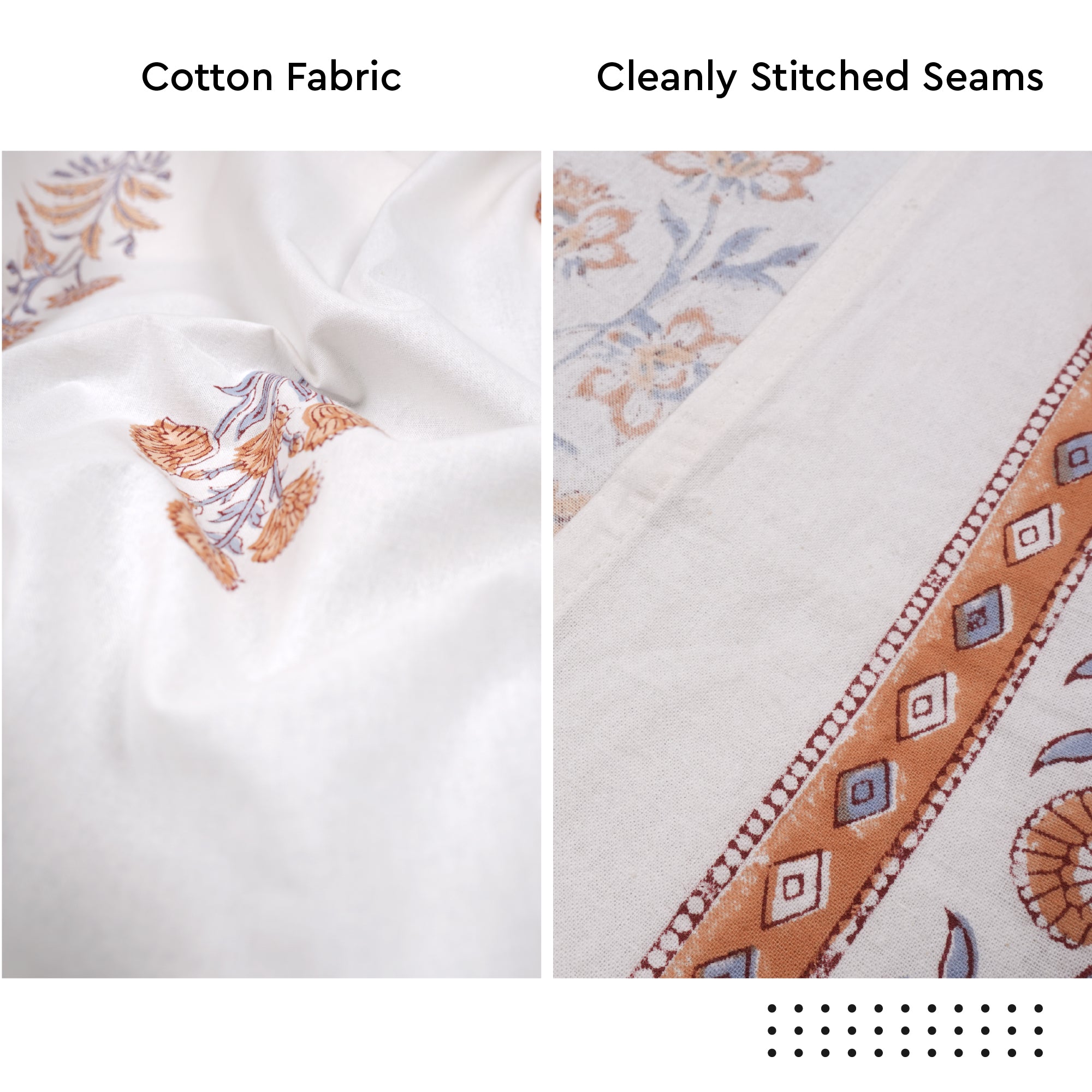 Jaipuri Hand block Print Cotton Rosebush Tablecloth