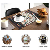Cotton Chilies Table Runner+Placemat (Pack of 7)