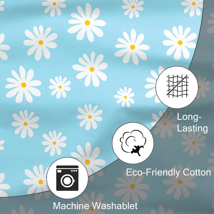 20s Sheeting Blue Daisy Fabric (1 Meter)