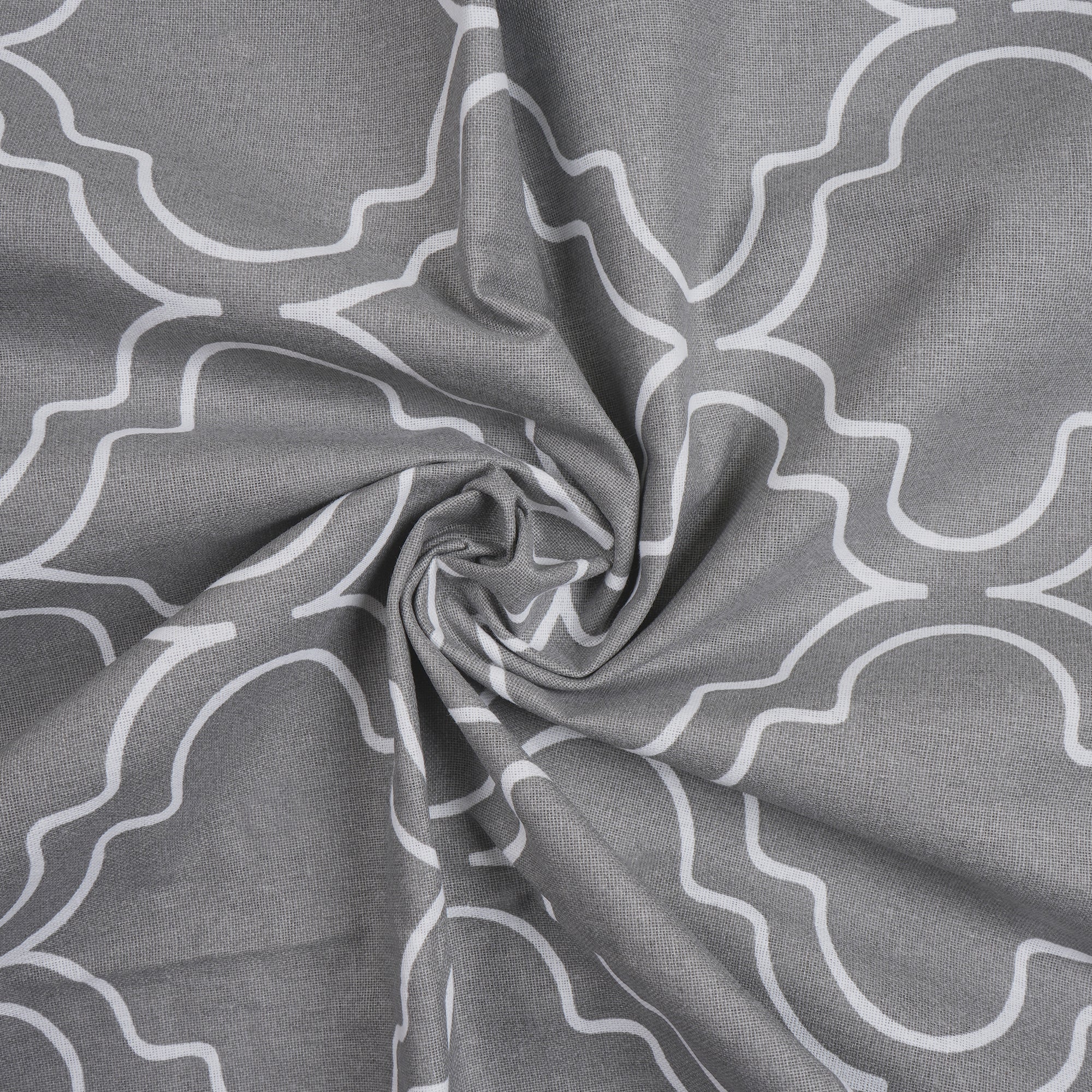 Cotton Grey Tiles Table Cloth (Pack of 1)