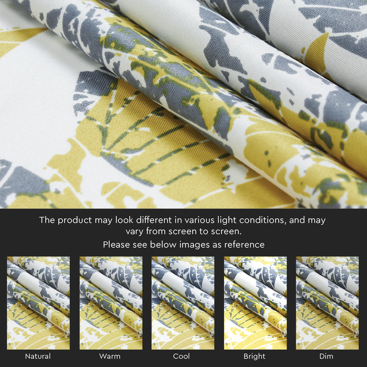 Polyester Dry Leaves Curtain (Pack of 2)