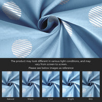 Polyester Dollar Blue Curtain (Pack of 2)