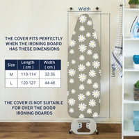20s Sheeting Daisy Grey Ironing Board Cover (Pack of 1)
