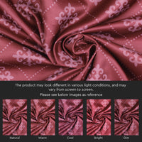 Micro Moroccan Maroon Curtain (Pack of 2)