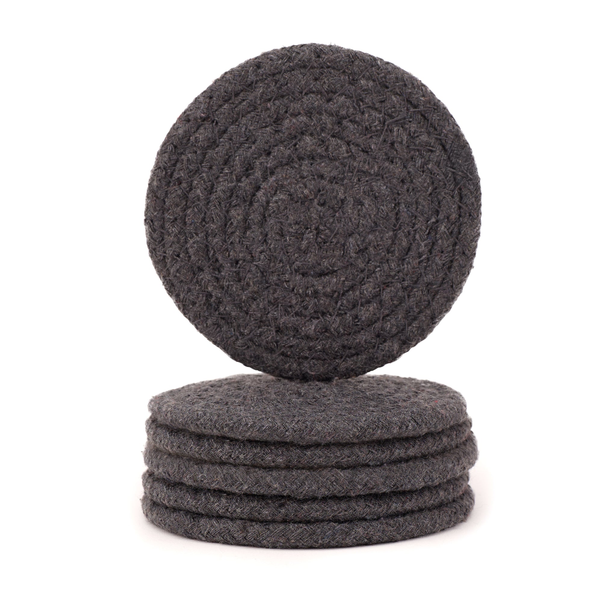 Cotton Dark Grey Coaster