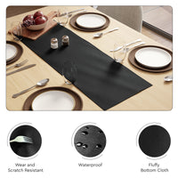 PVC Leather Black Table Runner (Pack of 1)