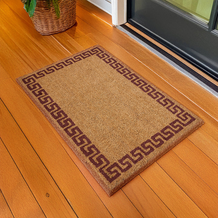 Coir Door Mats for Home Entrance Thick Anti-slip Welcome Doormat with PVC Back | Ideal for Indoor, Outdoor, Patio, Home and Office | Durable and Easy to Clean