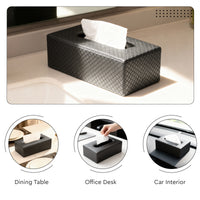 PU Leather Grey Tissue Box (Pack of 1)