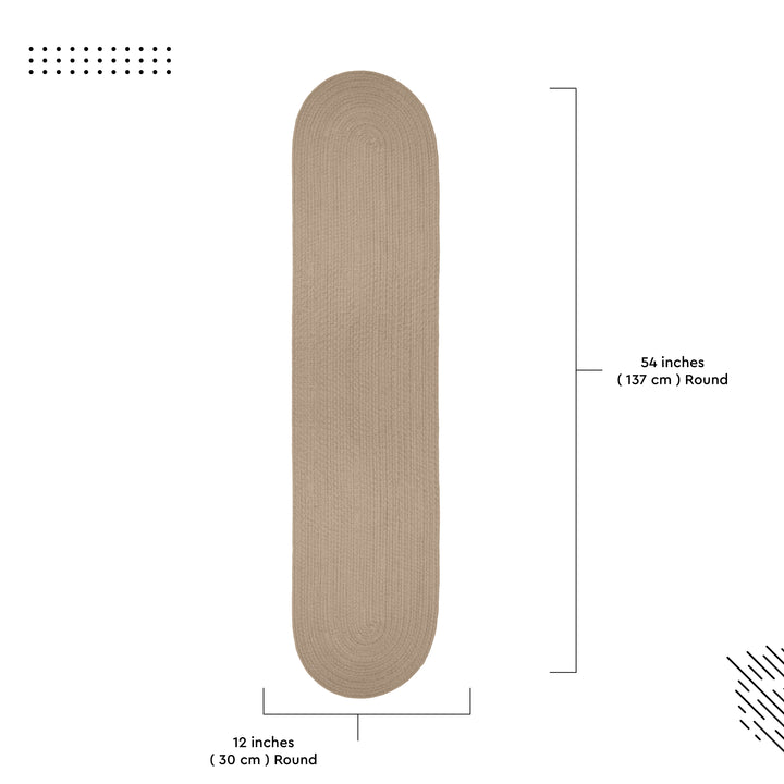 Cotton Beige Table Runner (Pack of 1)