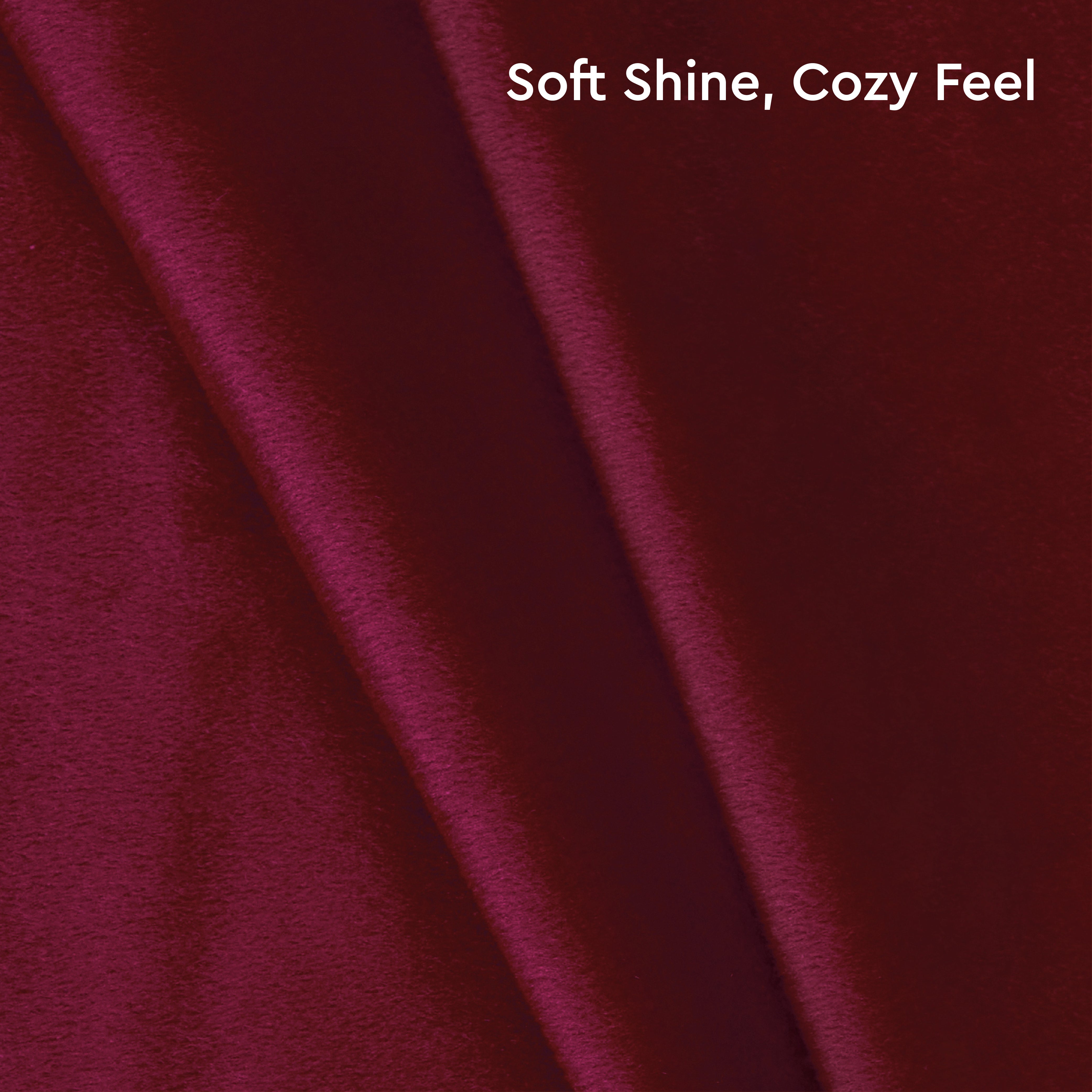 Velvet Maroon Cushion Cover (Pack of 2)