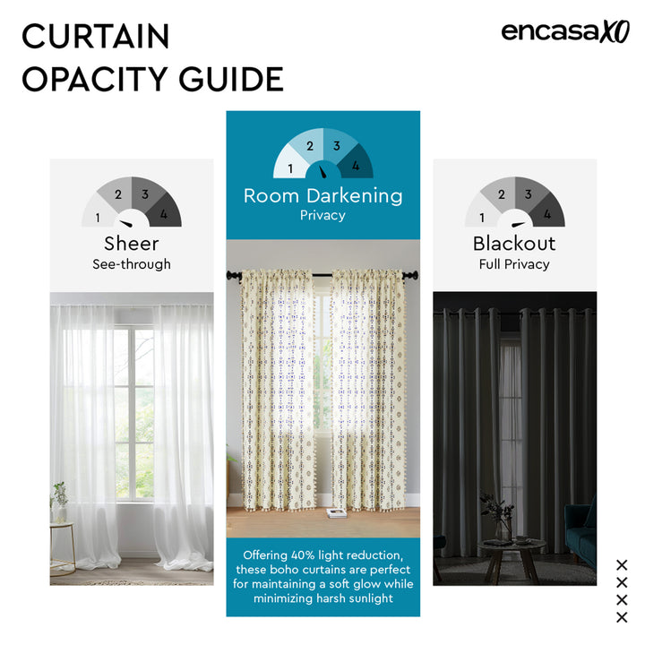 Polyester Boho Panel Curtain (Pack of 2)