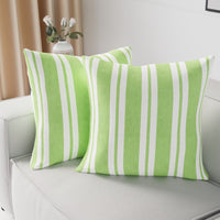 RC Yarn-Dyed Franca Lime Stripes Cushion Cover (Pack of 2)