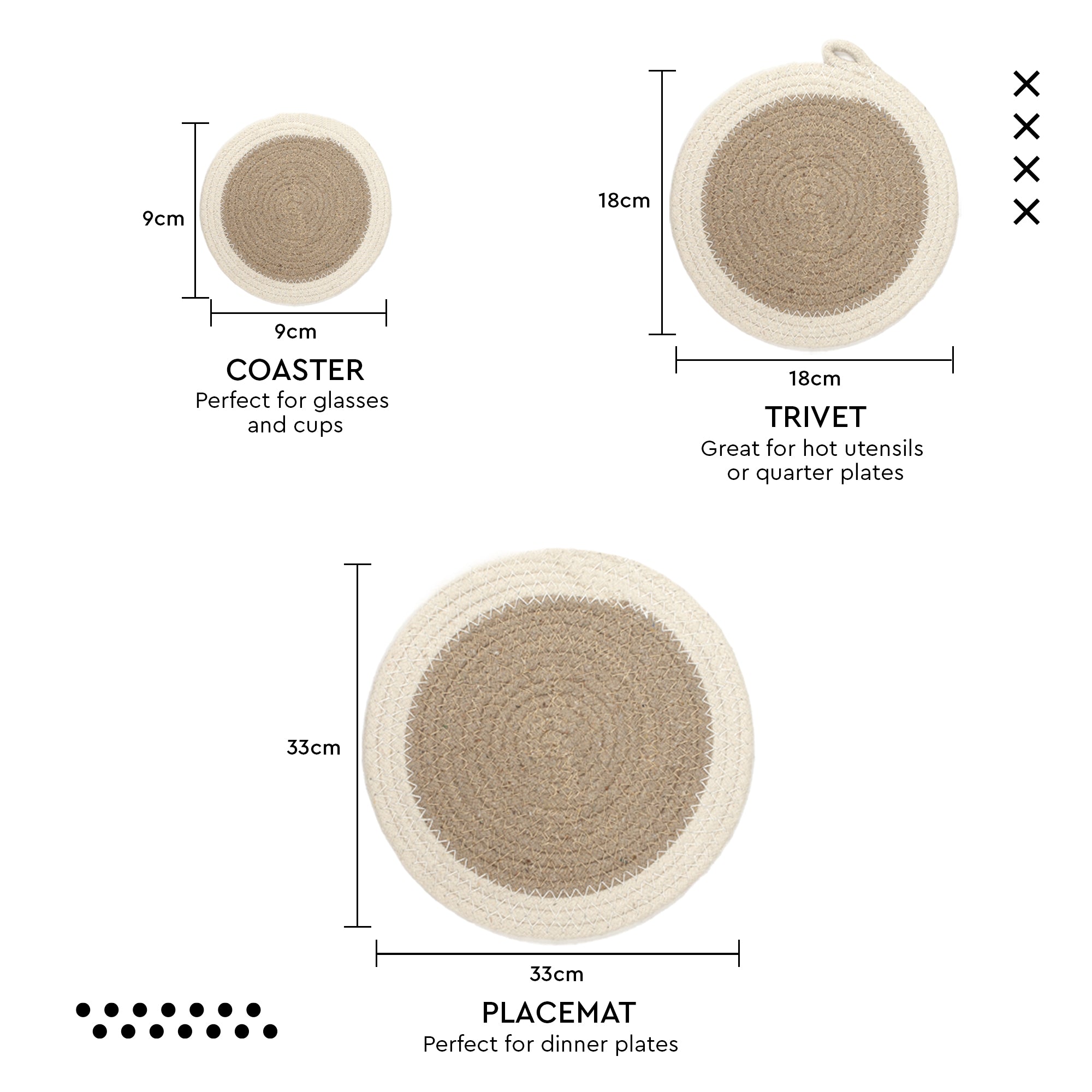 Cotton Grey Combo Trivet