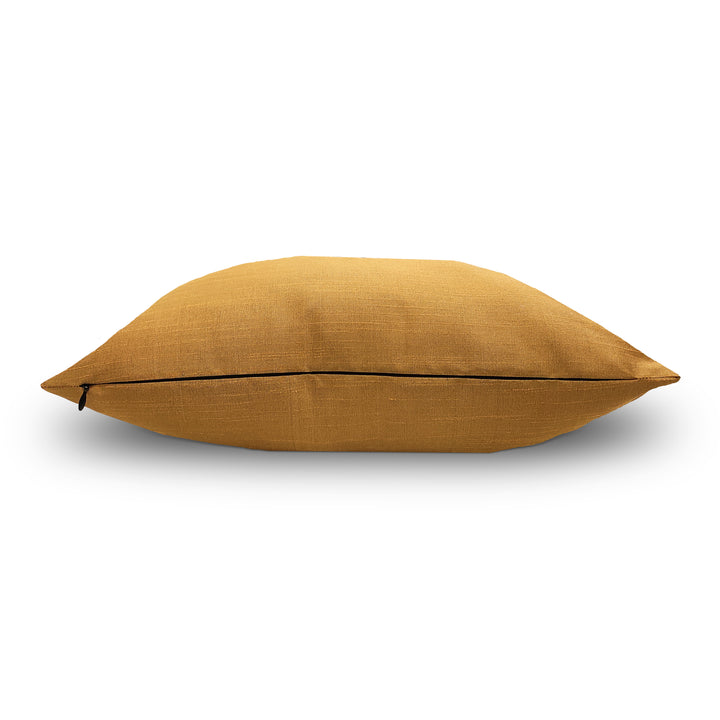 Dupion Silk Chain Gold Cushion Cover (Pack of 2)