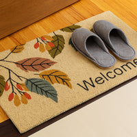 Coir Door Mats for Home Entrance Thick Anti-slip Welcome Doormat with PVC Back | Ideal for Indoor, Outdoor, Patio, Home and Office | Durable and Easy to Clean