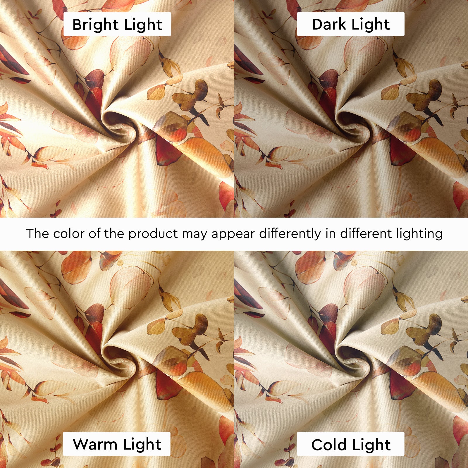 Blackout Polyester L1 Orange Curtain (Pack of 2)